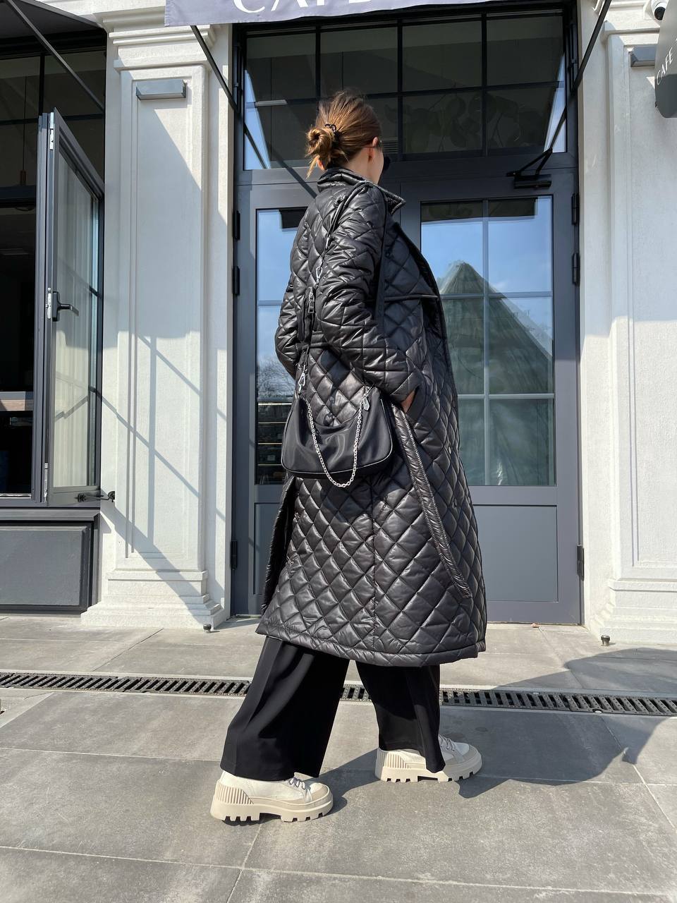 Trench paltas su diržu užpildu