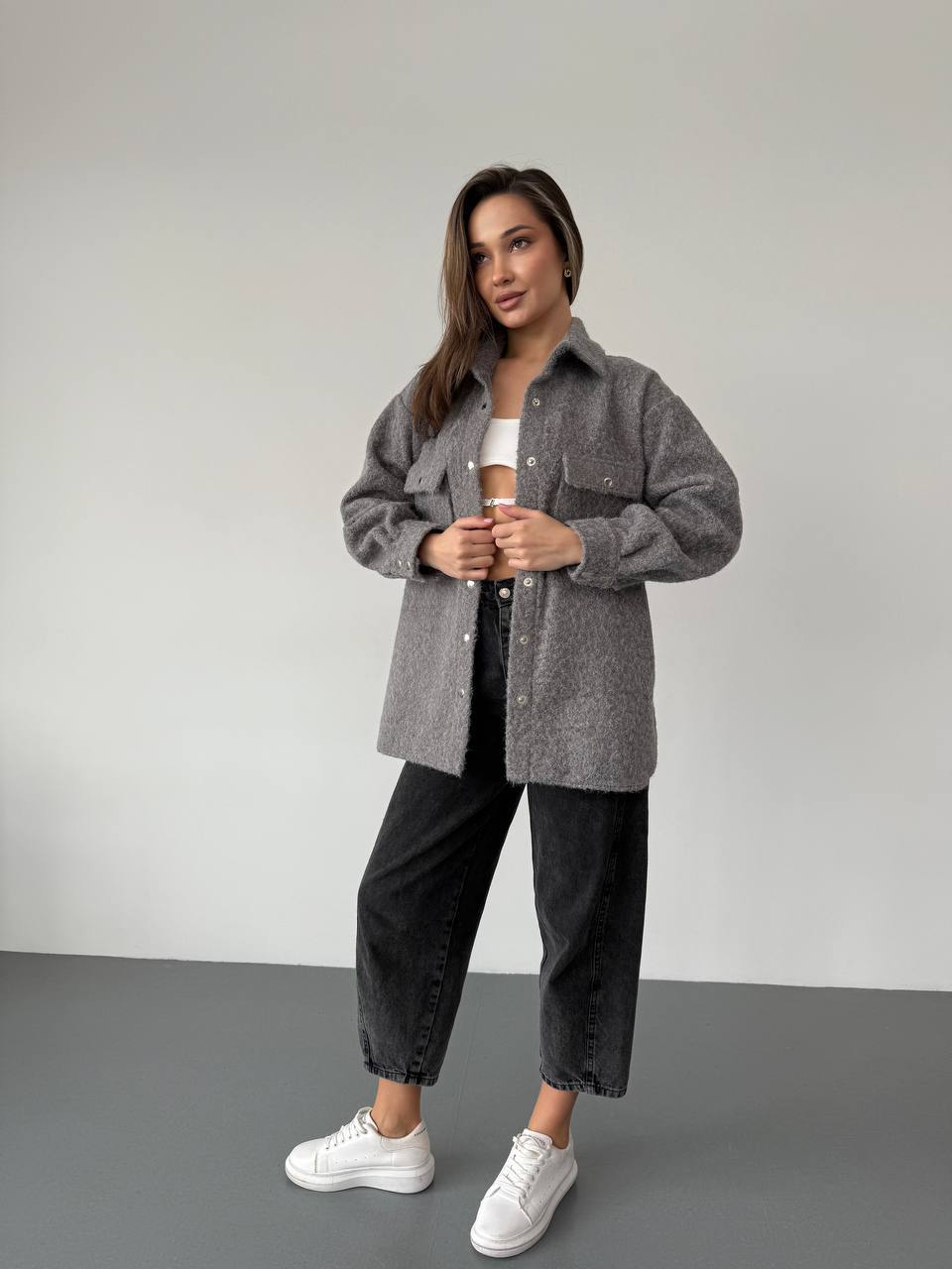 Overshirt Jacket in Grey
