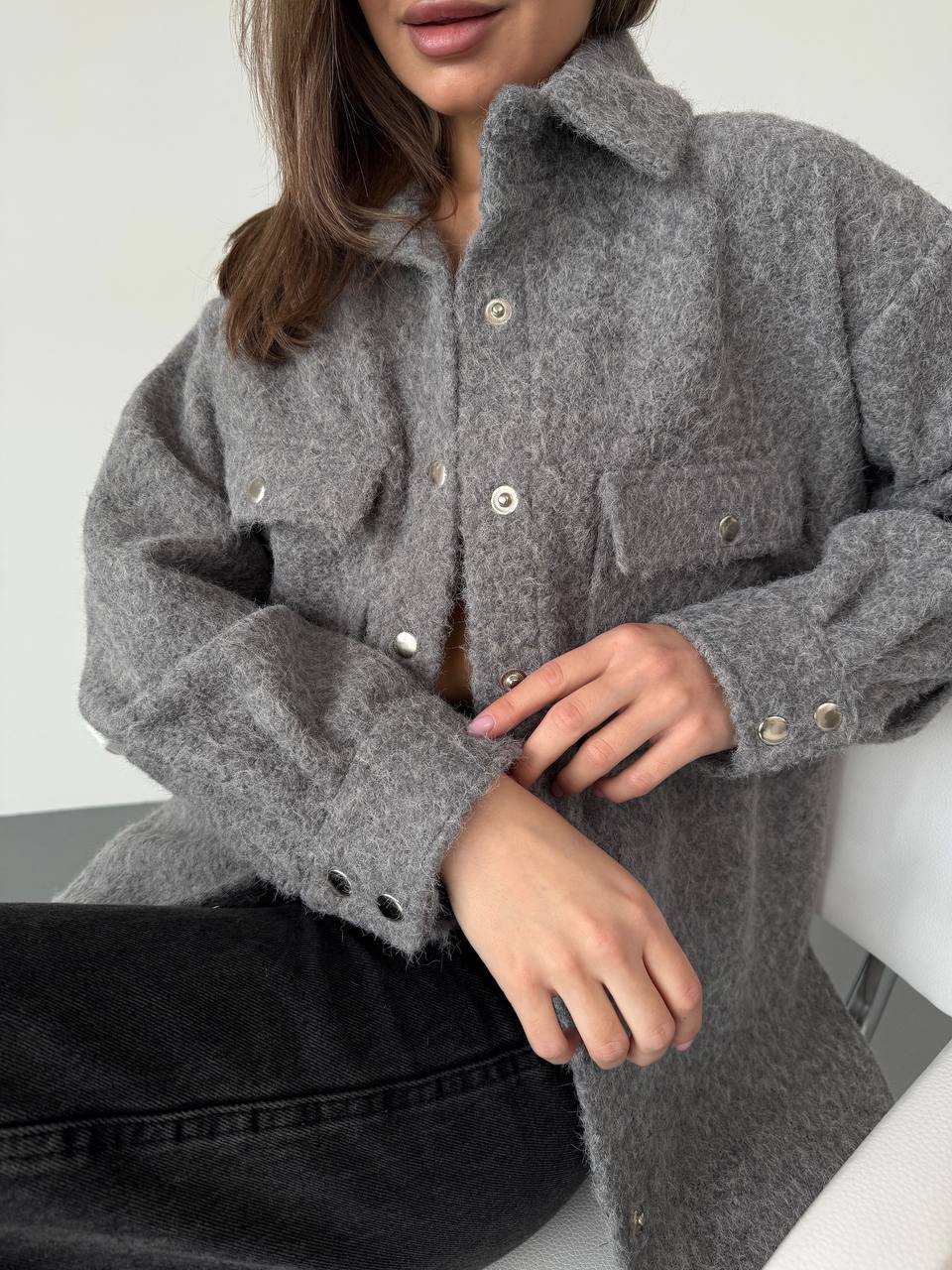 Overshirt Jacket in Grey