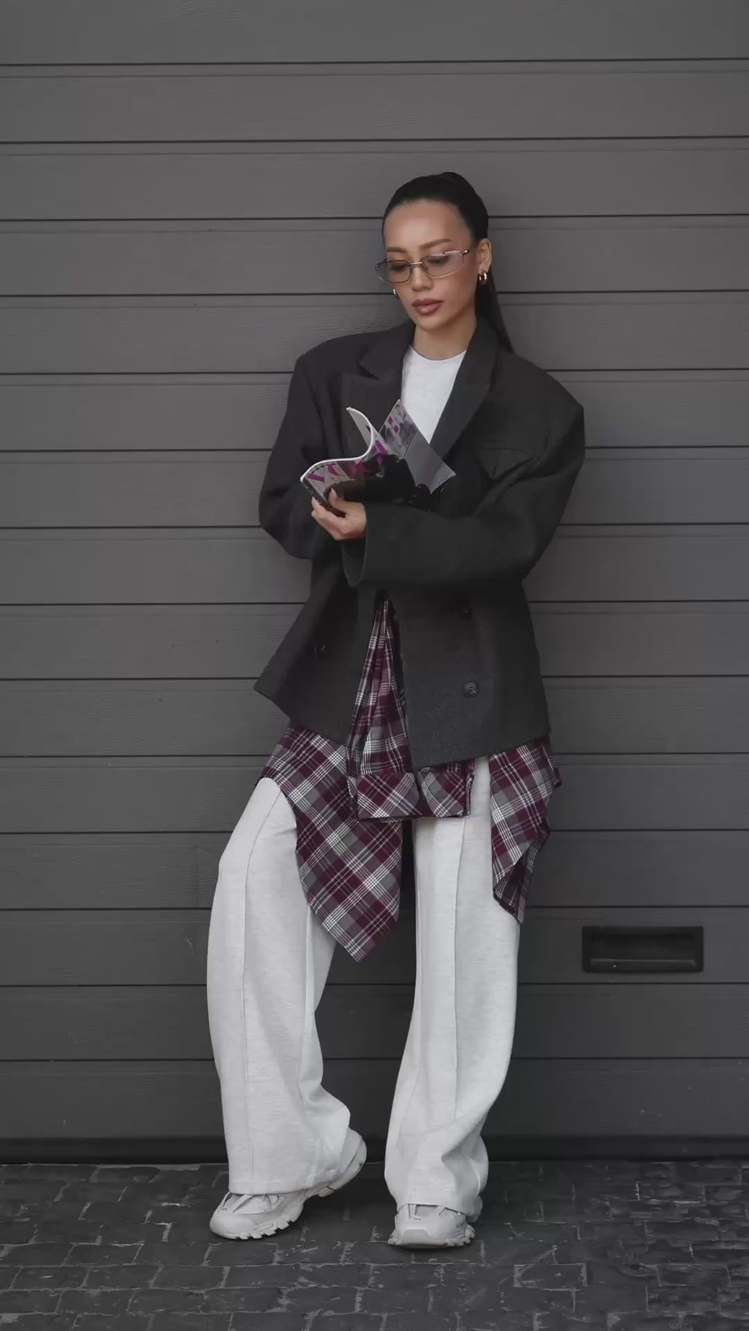 Oversized Cashmere Jacket Grey