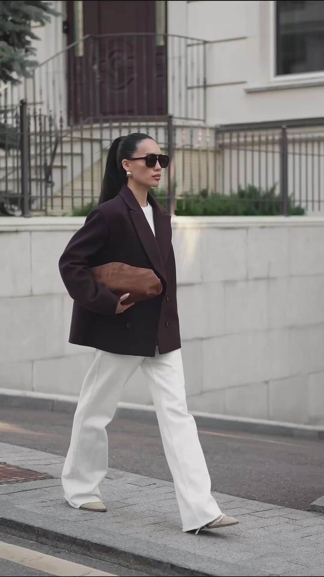 Oversized Cashmere Jacket Chocolate