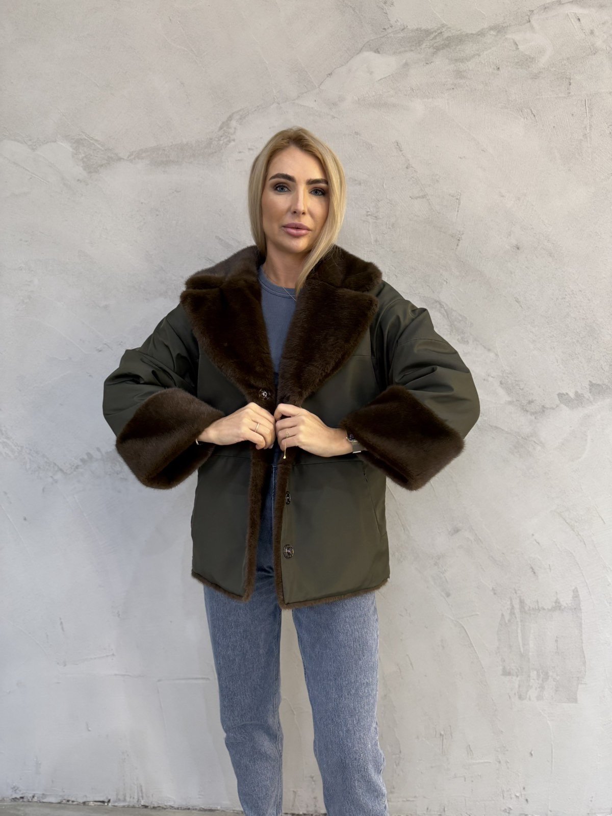 Dvipusis kailinis paltas