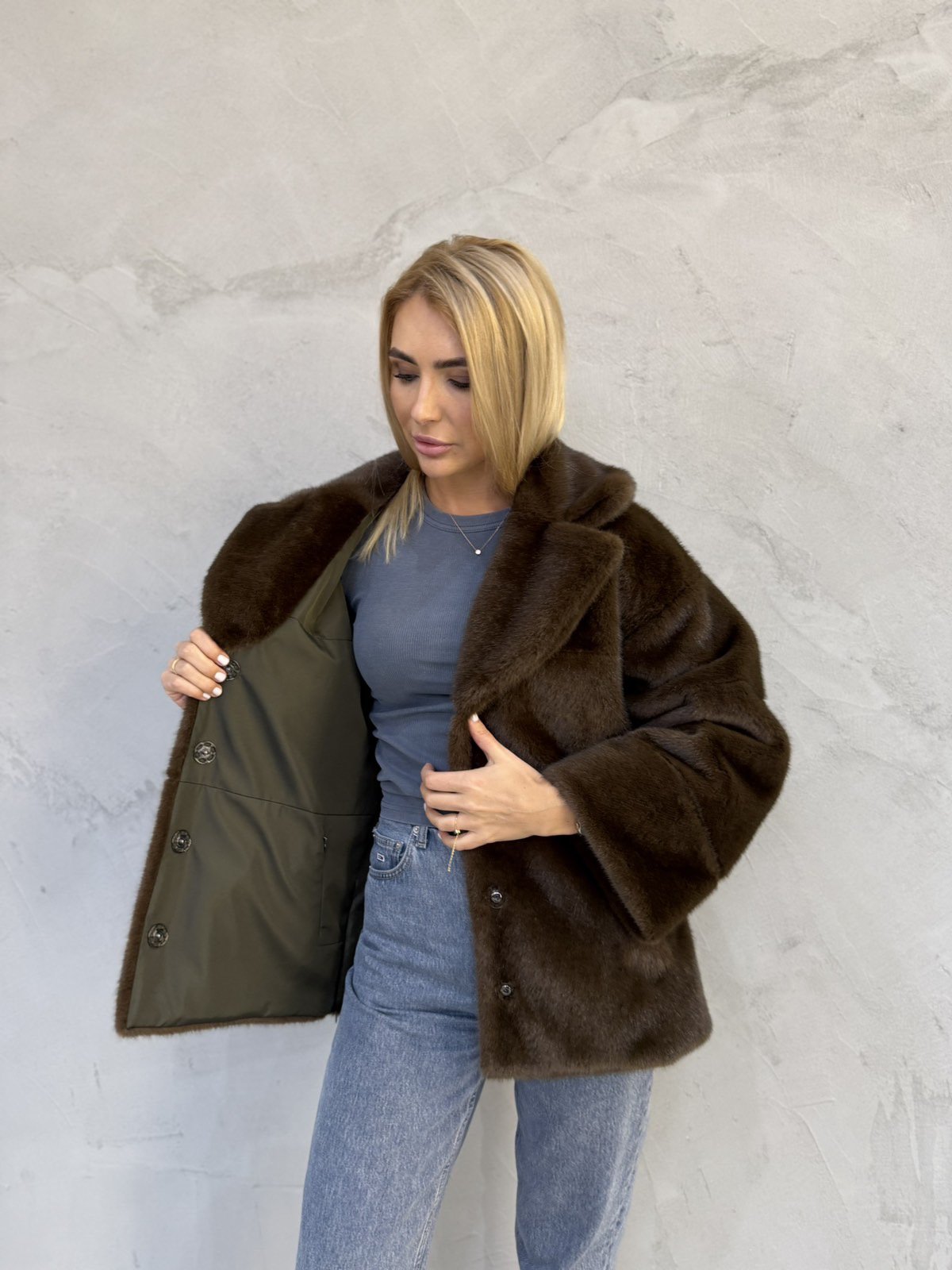 Dvipusis kailinis paltas